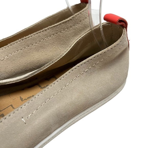 DOLCE VITA Genuine Leather Taupe Beige & Coral Flats Slip On Loafers Shoes sz 8. - Picture 8 of 16